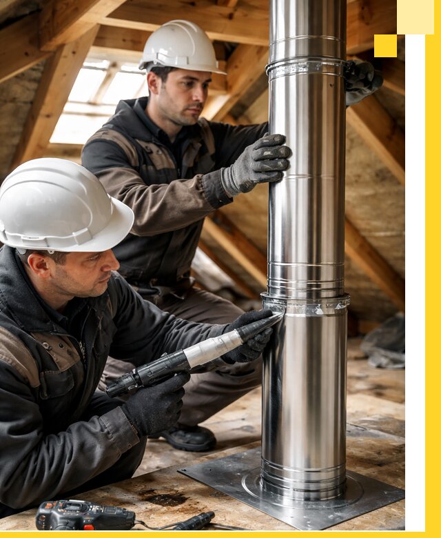 Монтаж дымоходов для каминов в Саянске с гарантией качества