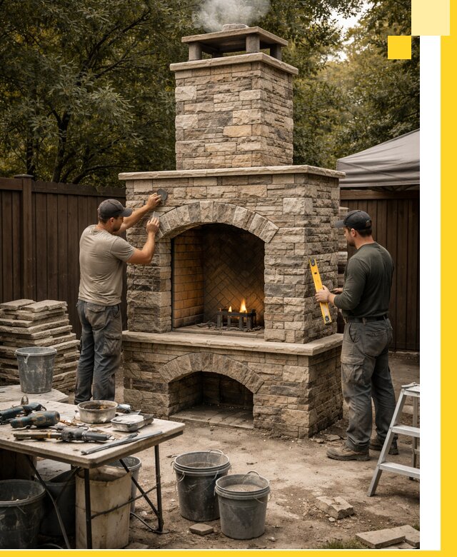 Проектирование и установка уличных каминов в Саянске