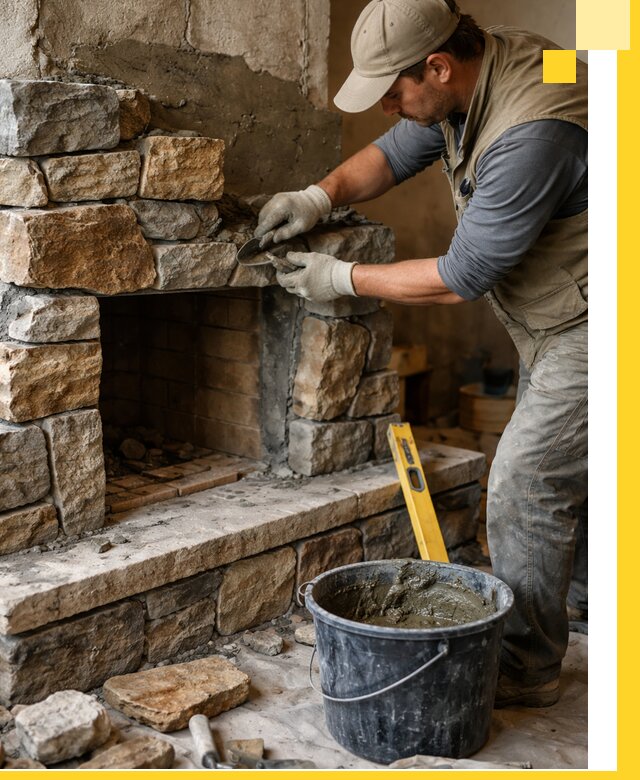 Изготовление и установка каменных каминов под ключ в Саянске