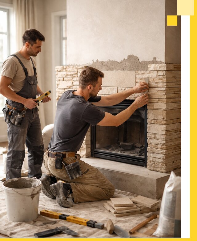 Установка и монтаж каминов для загородного дома в Саянске