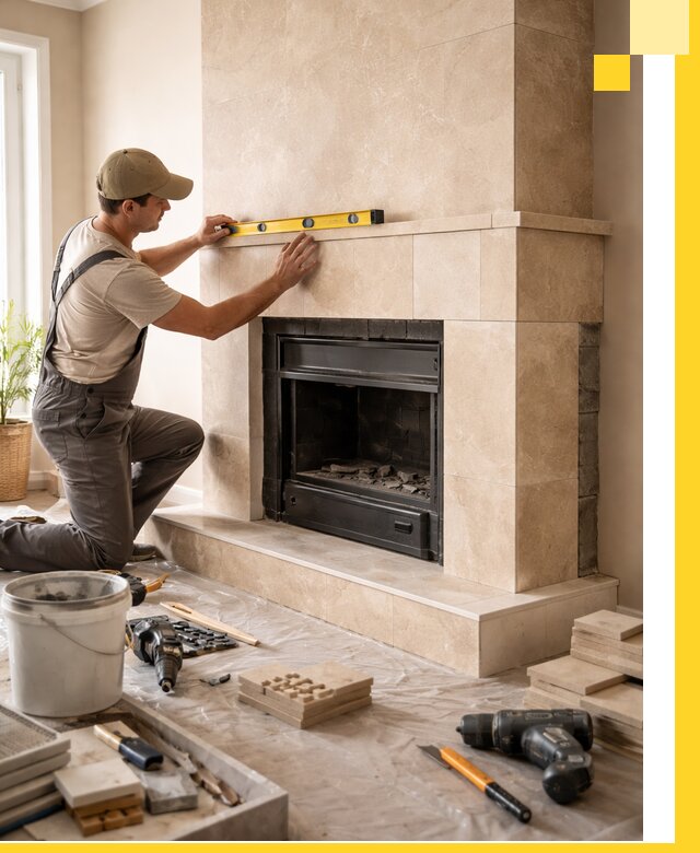 Установка и монтаж каминов в частном доме под ключ в Саянске