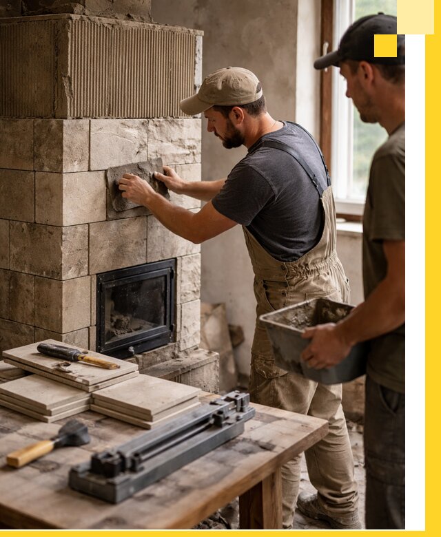 Профессиональная облицовка печей в Саянске: керамика и камень