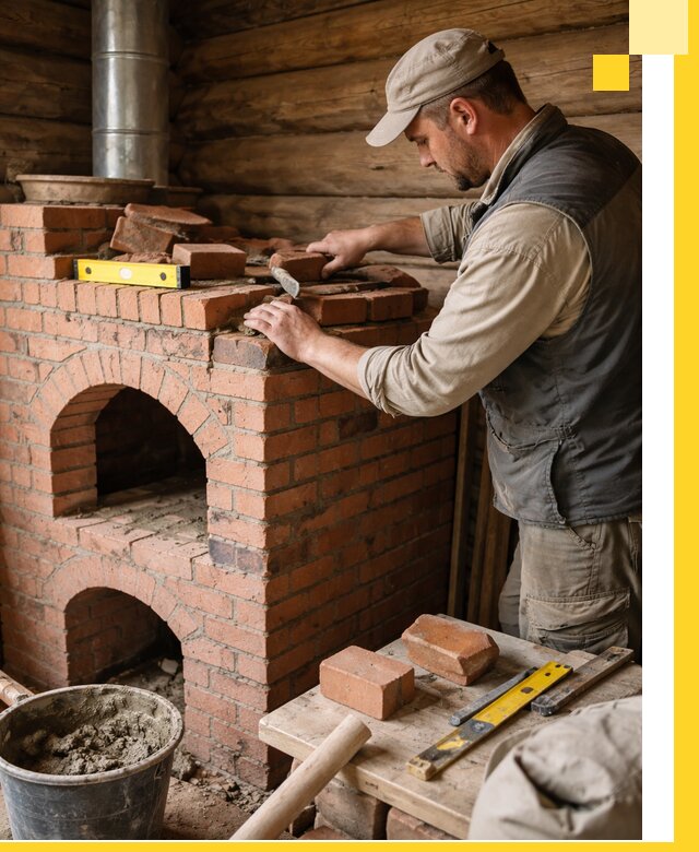 Изготовление и установка русских печей в Саянске под ключ