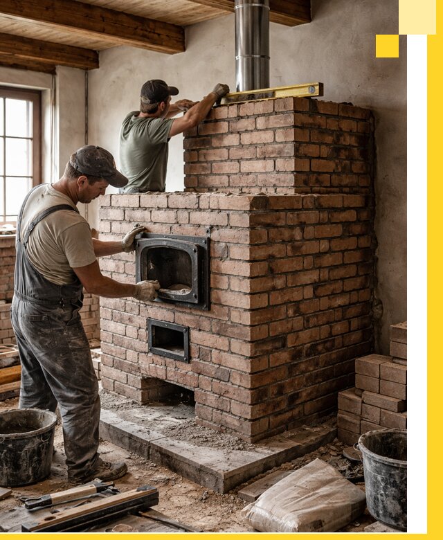 Печи для загородного дома под ключ в Саянске — монтаж и сервис