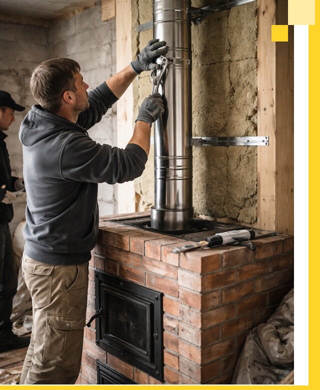 Изготовление и монтаж печей и дымоходов под ключ в Саянске