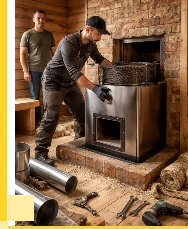 Монтаж банных печей под ключ в Саянске от 18313 р., ЭриданСск