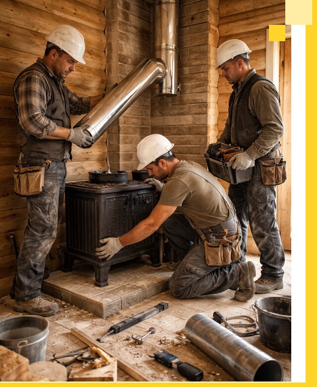 Профессиональный монтаж банных печей и дымоходов в Саянске