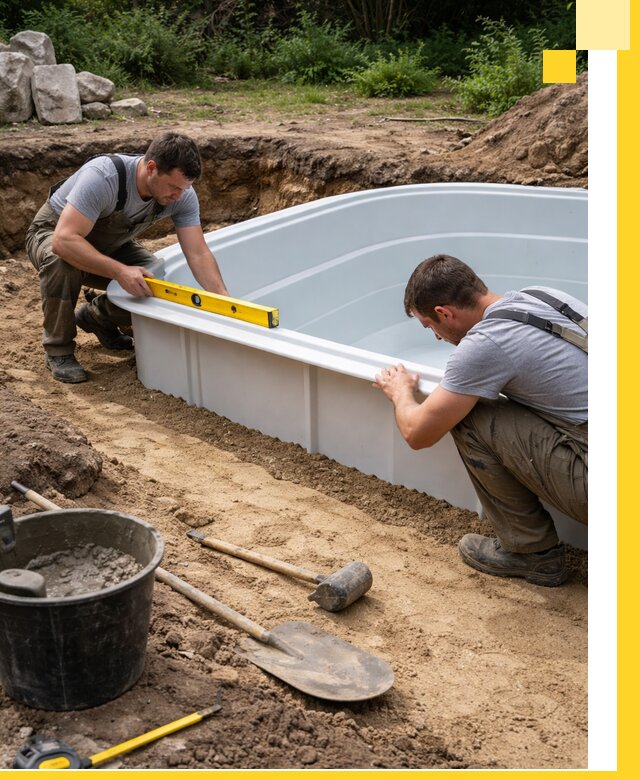 Производство и установка пластиковых бассейнов в Саянске под ключ
