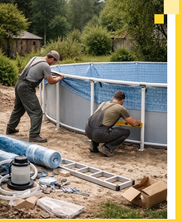 Установка и монтаж каркасных бассейнов в Саянске под ключ