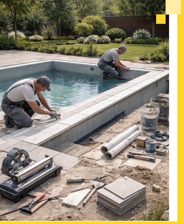 Строительство открытых бассейнов под ключ в Саянске профессионально