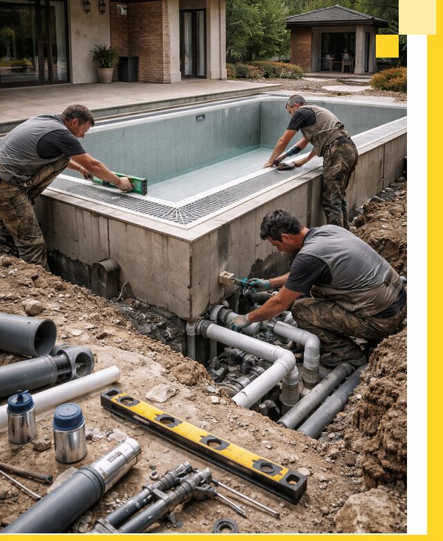 Строительство переливных бассейнов в Саянске под ключ