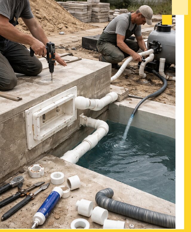 Строительство скиммерных бассейнов под ключ в Саянске