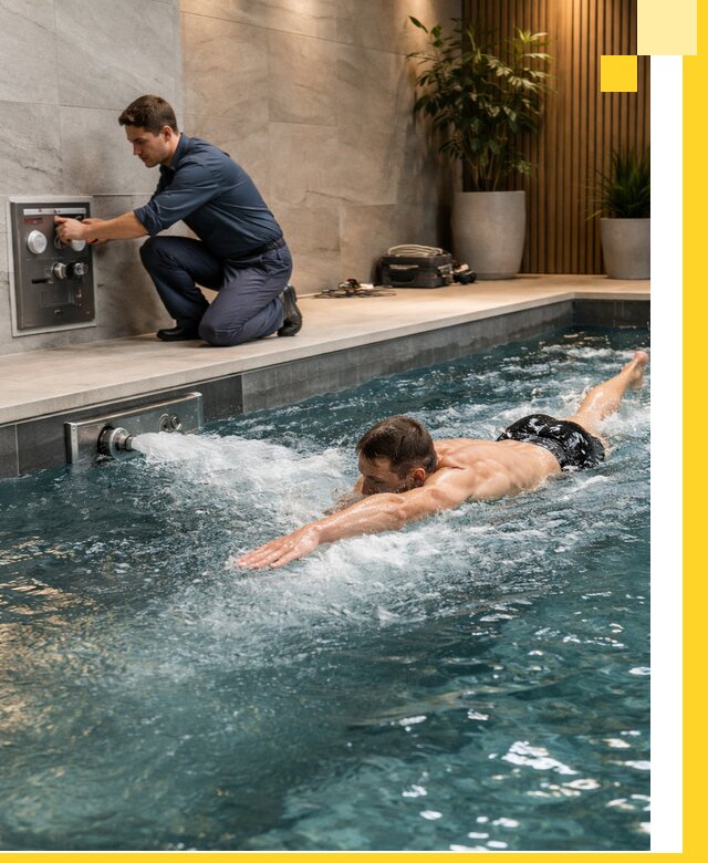 Проектирование и монтаж бассейнов с противотоком в Саянске