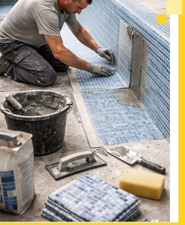 Укладка и ремонт мозаики для бассейнов под ключ в Саянске