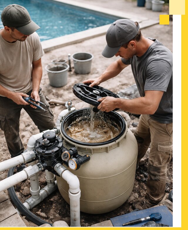 Установка и обслуживание песочных фильтров для бассейнов в Саянске