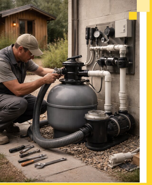 Продажа и монтаж фильтров и насосов для бассейнов в Саянске