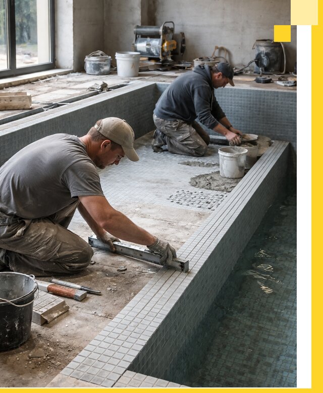 Строительство бассейна в частном доме в Саянске под ключ