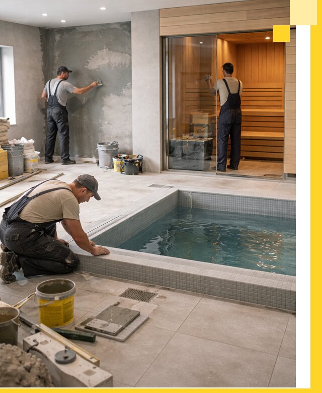 Проектирование и строительство сауны с бассейном в Саянске