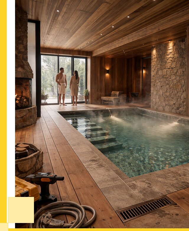 Проекты бань с бассейном под ключ в Саянске от 76305 р., ЭриданСск