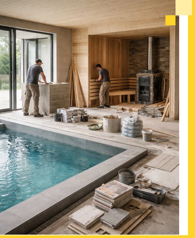 Проектирование и строительство бань с бассейном в Саянске