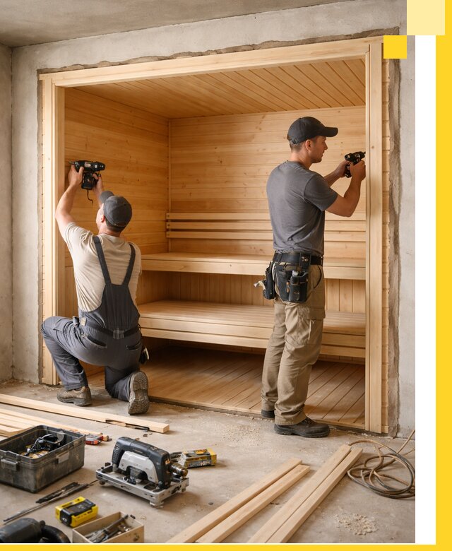 Монтаж саун под ключ в Саянске — проектирование и установка