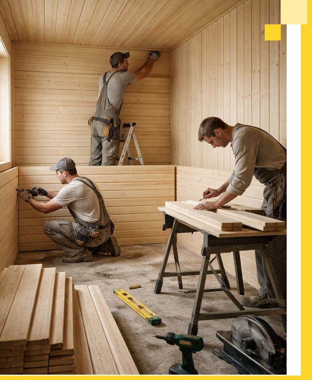 Обшивка саун в Саянске из натуральной древесины под ключ