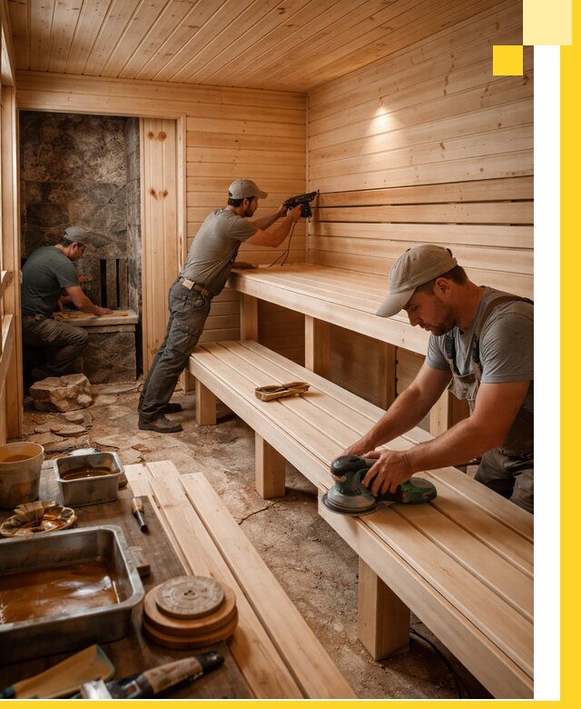 Профессиональная отделка бань в Саянске под ключ, с гарантией