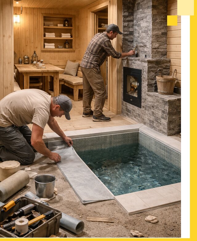 Строительство бань с комнатой отдыха под ключ в Саянске