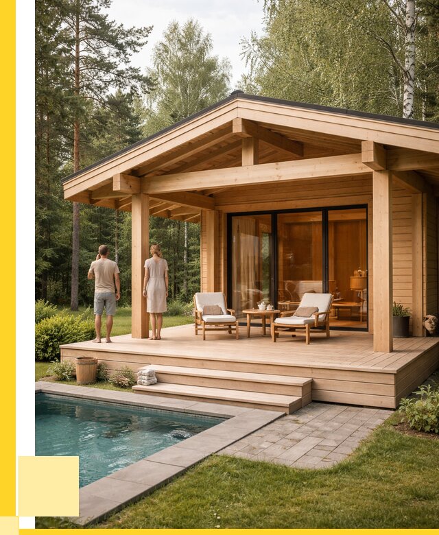 Бани с террасой под ключ в Саянске от 610440 р. | ЭриданСск