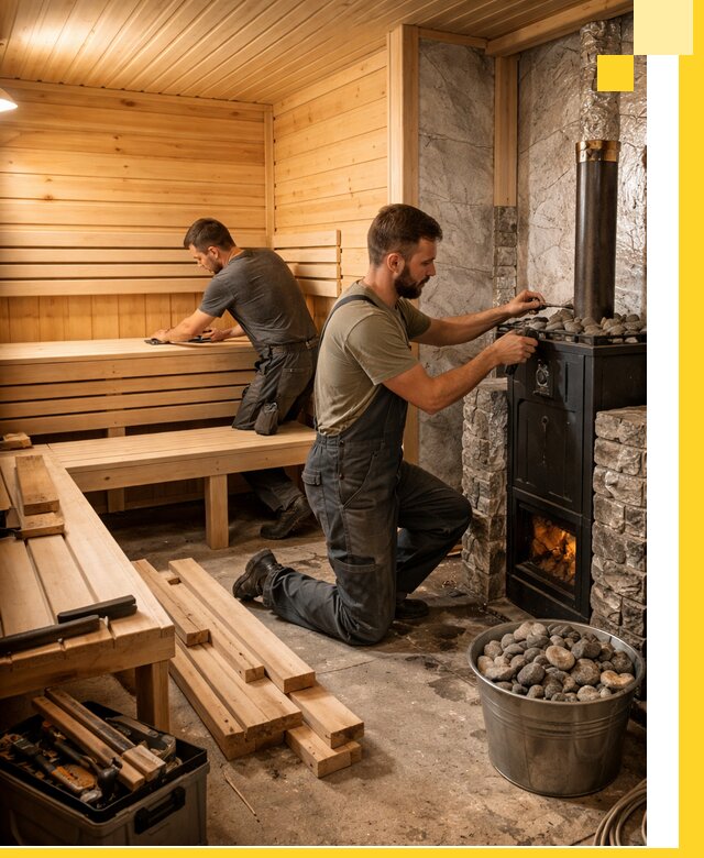 Дизайн и строительство интерьеров бань под ключ в Саянске