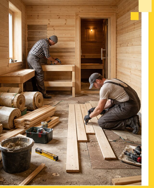 Индивидуальный проект бани с комнатой отдыха под ключ в Саянске