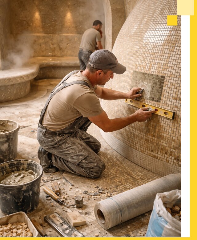 Хамам под ключ в Саянске: проектирование, строительство, отделка