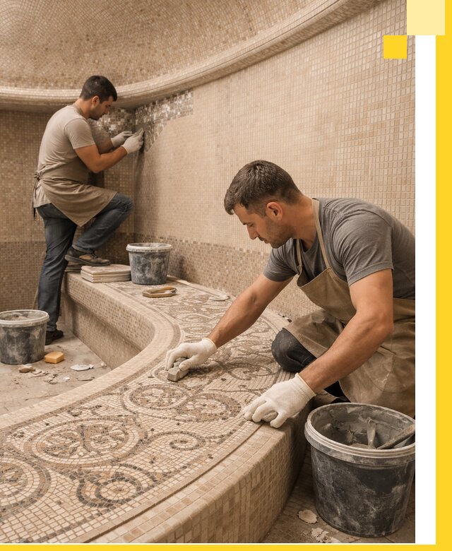 Плитка для хамама в Саянске, укладка, подбор и поставка